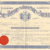Sons of Veterans of the United States Certificate