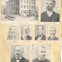 The Tremper Shoe Factory at Second (2nd) Street and Jefferson Street; Prof. Thomas Vickers; A. R. Turley; J. D. Clare; A. Bentley; J. F. Towell; E. B. Lodwick; O. A. Lodwick 