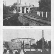 Street Railway Depot,<br /><br />
A View of the Roller Coaster, Millbrook Park