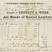 Turkey Creek Saw Mill - Cuppett and Webb Invoice