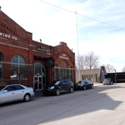 2018 Ohio River Flood: Portsmouth Brewing Company and Flood Gates on Second (2nd) Street