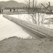 1943 Portsmouth Flood-High water at the floodwall