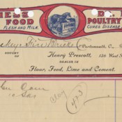 Henry Prescott Flour, Feed, Lime, and Cement  Invoice