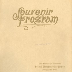 1911 Second Presbyterian Church Souvenir Program