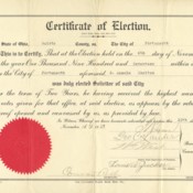 Certificate of Election