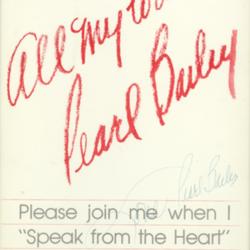 Autographed Pearl Bailey Poster
