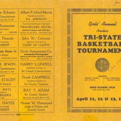 Girl&#039;s Annual Amateur Tri-State Basketball Tournament program