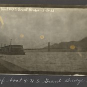 Wharf boat &amp; U.S. Grant Bridge