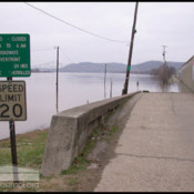 Portsmouth Floodwall looking West