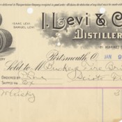 Isaac Levi &amp; Company Distillers Invoice
