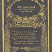 Mary Anna Smith<br /><br />
Memorial Card