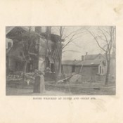 House wrecked at Ninth (9th) and Court Streets