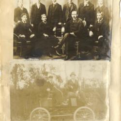 John Peebles Sunday School Class; Unknown Men in Early Vehicle 