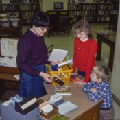 Children&#039;s Department, circulation desk.