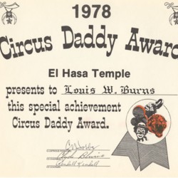 L. W. Burns dad. award 1978.jpg
