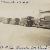 1945 Portsmouth Flood-Ohio Power Company Trucks Assist with Flood Work