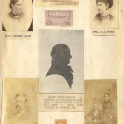 Ella (Green) Salt; Mrs. A. C. Davis; Major Henry Massie, Founder of Portsmouth; James Armstrong; Mr. &amp; Mrs, Dan White; Card for J. W. Groomes, photographer; Card for J. W. Lutz, photographer 