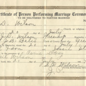 Marriage Certificate<br /><br />
Lenvil Ison &amp; Jessie Story