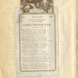 John Watkins; Elizabeth Frances Smith; William Moore (1849- 1897) (August 11); Golden Wedding Song; John Clugsten; Watch Makers &amp; Jewele
