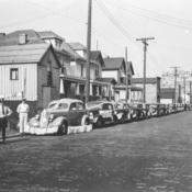 Parade of decorated automobiles
